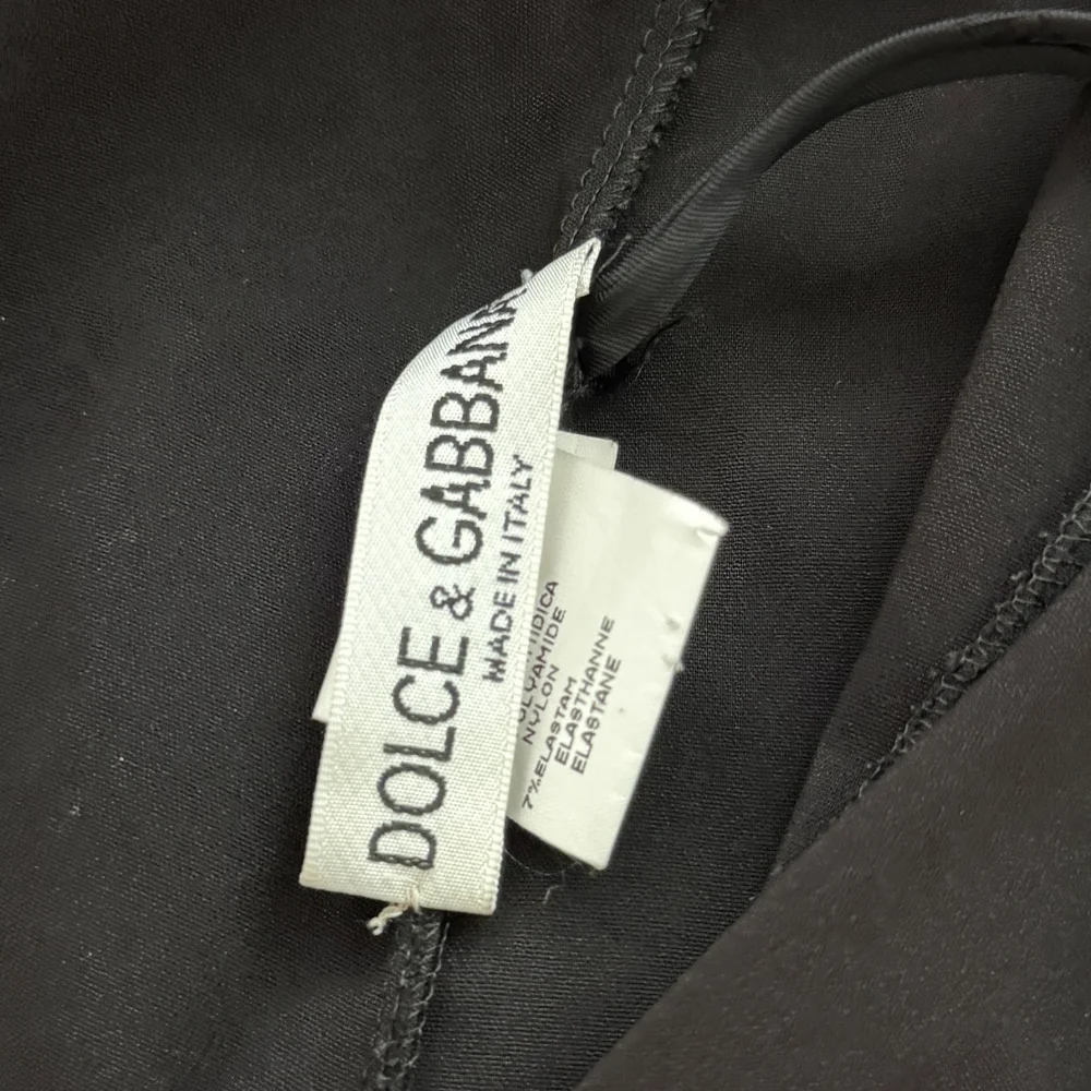 Dolce & Gabbana Vintage 1990's Sheer Little Black Dress (M-L